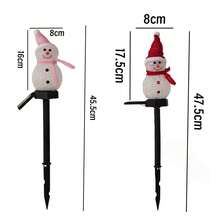 1pc Christmas Snowman Solar Ground Light, Red And Pink Plastic LED Stake Light, Waterproof Outdoor Lawn Yard Pathway Holiday Decoration, Suitable For Christmas And Halloween - Snowman Hat Cake Topper - View 2