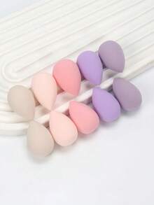 10/20/30/50/100Pcs Mini Makeup Sponge Blender Set, Multi‑Color Beauty Sponges, Wet & Dry Dual‑Use Soft Cosmetic Blending Sponge For Foundation Concealer, Portable Travel Makeup Tool, Great Gift For Her - Multicolor - View 17