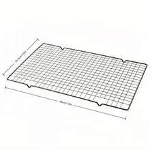 Black Non-Stick Cooling Rack, Small And Large Square Cake Cooling Rack, Baking Tool Bread Cooling Rack, Heat-Resistant, Baking, Oven, Perfect For Baking Cakes, Bread, Grilling, Steak, Turkey, Lamb Chops, Etc., Kitchen Accessory Rack, Halloween, Christmas, New Year Holiday Supplies - Black - View 13