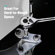 8‑Pcs Metric Crowfoot Wrench Heads, 3/8" Drive Interchangeable Open‑End Spanner Set, Compact Replacement Wrench Heads For Tight Space Automotive & Machinery Work - 8 Pieces - View 8