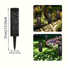 4/8pcs Solar Powered Ground Lights, Waterproof Outdoor LED Landscape Lights, Auto On/Off Solar Garden Lights, Suitable For Yard, Lawn, Pathway Decorative Solar Lighting, Halloween, Christmas, Party And Holiday Decoration - Warm Light - View 10