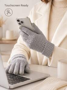 Men's And Women's Winter Touchscreen Warm, Thick, Soft And Comfortable Gloves, Providing Warmth And Protection In Cold Weather. - Multicolor - View 7