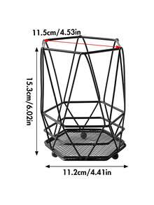 1pc Black Iron Draining Storage Rack, 6 Styles Available (Round/Square/Diamond), Kitchen Chopstick Holder Makeup Brush Bucket, Household Drill-Free Multi-Function Desktop Organizer Basket, Kitchen Utensils / Makeup Tools Universal Draining Storage Cylinder, Square Storage Box With Non-Slip Feet - View 15