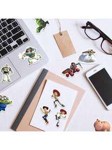 50 Disney Woody Buzz Lightyear Stickers - Classic Cartoon Movie Fun Cool Graffiti Decals For Laptops, Journals, Phone Cases, Backpacks, Envelopes, Labels, Magazine DIY Decals - Multicolor - View 7