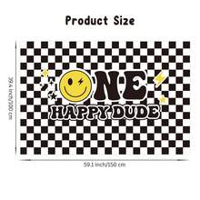 1-Piece Smiling Face Birthday Banner, Simple Black And White Design, Suitable For Birthday Decorations, Photo Props, And Home Decor.Birthday Decoration,Party Supplies - A - View 8