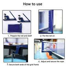 1Set Table Tennis Net And Post Set Portable Easy-Setup Ping Pong Net Clip-On/Screw-On Style For Under 4.5cm Tables Table Net Rack - Multicolor - View 10