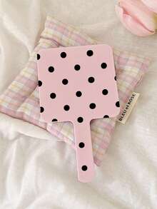 1/2/3pcs Cute Women's Korean Style Polka Dot Portable Handheld Mirror, Suitable For Students Back To School Season, Dorm, Travel, Pocket Makeup Mirror - Multicolor - View 9