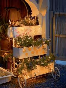 Outdoor LED Solar String Lights, Copper And Silver Wire, Solar Powered LED String Lights, Solar Christmas Decorative Lights For Garden, Camping, Wedding, Yard, Patio Decoration - Aaaa - View 10