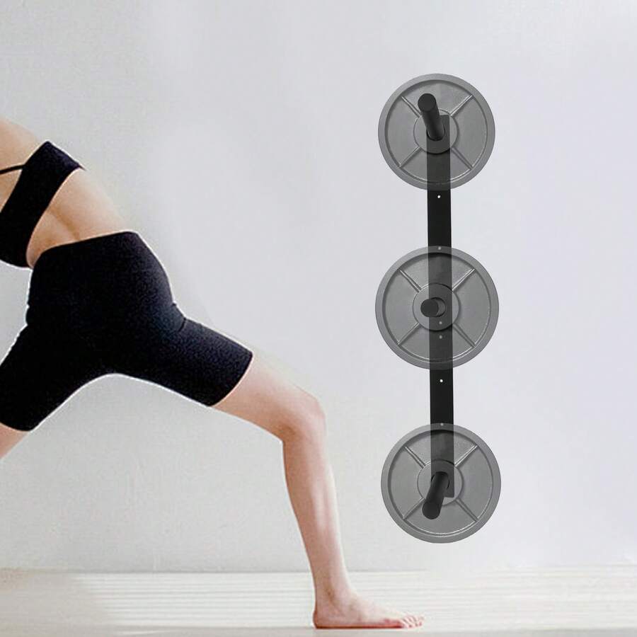 Black Wall‑Mounted Weight Plate Storage Rack Alloy Steel 3 Pegs 350lbs Per Peg, 1050lbs Total Load‑Capacity Weight Plate Holder For Home Gym - D - View 1