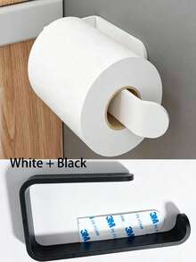 1pc U-Shaped Toilet Paper Holder - Minimalist Bathroom Storage Rack, Self-Adhesive Toilet Paper Holder, Fashion Design, Plastic Material, Easy To Attach, Only Suitable For Tile/Glass And Other Smooth Hard Surfaces, Use 24 Hours After Application - Multicolor - View 16