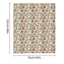 Chăn quấn trẻ sơ sinh Minky mềm mại, mặt sau chấm bi cho phòng ngủ và xe đẩy, 2 lớp, 30''x40'', họa tiết hoa cổ điển - Nhiều màu - Xem 3