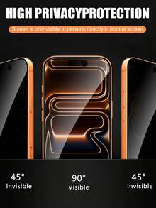 Mr. War Gorilla 3 Packs [Strong Privacy Screen Protector] High-Hardness Tempered Glass Phone Protective Film, Sturdy And Solid Texture, Anti-Fingerprint Surface, Water-Resistant, Keeps Screen Visual Clear, Also Features Anti-Splash Function. Easy Application Without Bubbles, Precise Cutouts Without Obstruction. Phone Accessories Compatible With IPhone UItra/18promax/18pro/18/ 17E/17 Pro Max/17 Pro/17Air/17/16e/16 Pro Max/16 Pro/16 Plus/16/15 Pro Max/15 Pro/15 Plus/15/14/13/12 And Other Models - Black - View 4