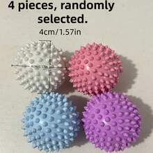 Reusable Laundry Ball Set (4pcs, Random Color) - Remove Lint, Soften Clothes, Prevent Tangling, Reduce Wrinkles, No Electricity Needed. Laundry Accessories, Extra Large Laundry Dryer Balls, Washing Machine Balls, Drying Balls, Dryer Sheets, Clothing - Multicolor - View 13