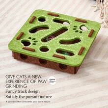 Interactive Cat Toy, Educational Cat Toy With Maze Tunnel And Random Color Bell Ball. Made Of Durable Felt, No Battery Required, Suitable For Indoor Cats (Ball Color Random). - View 6