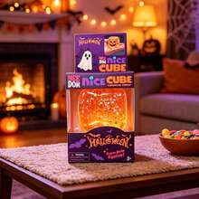 1 Set Cube Halloween Squeeze Toy, Glowing Glitter Pumpkin Face Squishy ...