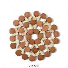 6/3/1pc Wooden Heat-Insulating Placemats, Anti-Scalding Pads, Table Coasters, Tableware Coasters, Non-Slip Pads, Pot Pads, Bowl Pads, Table Mats, Heat-Insulating Pads, Coasters, Washable, Easy To Clean, Wipeable, Non-Slip, Heat-Resistant, Suitable For Room Decoration, Table Decoration, Home Decoration, Holidays, Parties, Birthdays, Weddings And Dinner Parties, Non-Slip Pot Rack Table Mats, Restaurant Accessories Tools, Picnic Blanket - View 8
