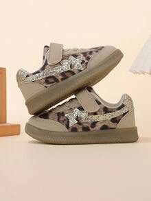1 Pair Autumn New Girls Leopard Print Training Shoes Soft Sole Boys Sports Shoes - Beige - View 5