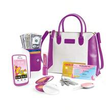 Kids Pretend Play Handbag Toy Set, Girls Purse With Toy Phone Wallet Keys, Simulation Role‑Play Dress‑Up Toy, Not Real Cosmetics, Holiday Birthday Gift For Toddler Girls - Multicolor - View 11