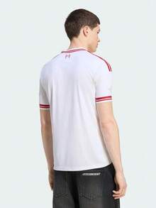 Adidas Men's LFC A JSY Short Sleeve Knit Collarless T-Shirt TKA6860 - Red and White - View 3