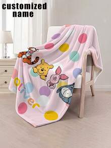 asmodee Unique Customized Name Blanket With Cartoon Design, Multi-Functional Blanket Suitable For Bed, Sofa, Car, Office, Camping And Travel. Soft, Comfortable, Lightweight, Warm, Suitable For All Seasons. Easy To Maintain - Multicolor - View 5