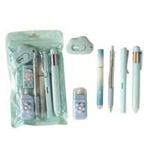 1 Set Total 7 Pcs Christmas Holiday Xmas Decor Macaron Style Stationery Combo Kit, Festive Season Multi‑Functional Writing Correction Tools,Birthday Present Party Favor Stationery ,Portable All‑In‑One Office & Daily Study Stationery Supplies - A - View 10