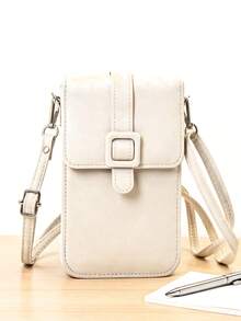 New Crossbody Phone Wallet, Multi-Functional Large Capacity Double Zipper Phone Wallet, Fashionable Minimalist Delicate Soft Design, Suitable For Casual Vacation And Dating - Apricot - View 2
