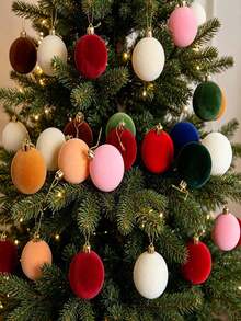 60pcs/Set Red & Gold Christmas Bow Decorative Balls And Christmas Baubles, Christmas Tree Hanging Ornaments, Holiday Party Home Decor Festive Bow Ball Decorations - A - View 11