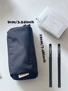 1pc Solid Color Large Capacity Layered Pencil Case, Mesh Compartment Stationery Storage Bag, Multi-Compartment Partitioned Storage For Writing Tools, Extra Wide Body To Hold Multiple Stationery Items, Smooth Zipper Opening And Closing, Suitable For School Supplies, Christmas Planner Tools, Halloween Drawing Materials, Short Video Promotion - Multi-color - View 11