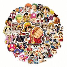 Hasbro 50 buah Stiker Kartun Anime One Piece, Stiker DIY untuk Notebook, Botol Minum, Koper, Laptop, Ponsel - MultiWarna - View 1