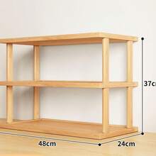 Space-Saving Multi-Tier Design, Easy Assembly Without Tools. Sturdy And Elegant Natural Color Square Shoe Rack, Suitable For Dorm, Hallway, Kitchen, Entryway, Closet And Sneaker Storage - Mustard Yellow - View 4