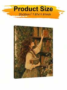 DIY Aesthetic Vintage Girl Reading In Library (Frameless Or Framed 8x12 / 16x20 Inches) Paint By Numbers Kit(Acrylic) Arts & Crafts For Adult Beginners, Home Wall Decor, And Unique Holiday Gifts - Sets - View 10