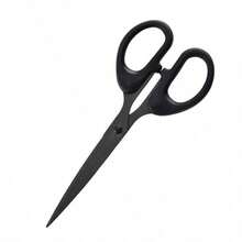 2pcs Rust-Proof Stainless Steel Scissors, Sharp Blade, Comfortable Grip - Ideal For Office And Home Use, Office Supplies | Stylish Black Appearance | Durable, Office Scissors - Sets - View 7