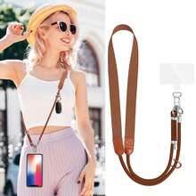 Crossbody Phone Lanyard Strap, Adjustable Shoulder Neck Phone Chain With Clear Phone Tab, Anti‑Lost Universal Crossbody Lanyard For Cell Phone Case Ke - Multicolor - View 9