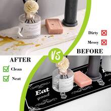 1pc Sink Faucet Water Absorbent Mat, Drainage Mat, Suitable For Kitchen, Bathroom Sink, Countertop, Drainage Mat, Diatomaceous Earth Material, Cuttable, Quick Drying Mat - Multicolor - View 7