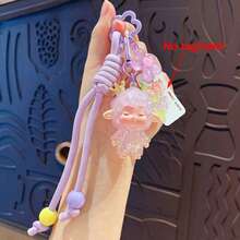 1pc Cartoon Crown Pouting Sheep Keychain, Cute Little Sheep Bag Charm Car Key Ring Small Gift - Multicolor - View 12