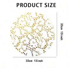 12/24/50pcs 43*43cm 13*13inch Mesh Star Placemats Table Decor Home Wedding Banquet New Style Table Mats - Gold - View 3