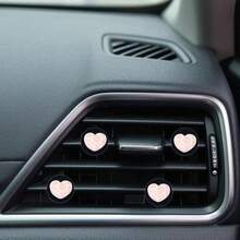 4pcs Water Ripple Heart Car Air Vent Decor, Minimalist Fashion, Suitable For Women's Car Interior Accessories, Holiday Gift Choice, Fragrance-Free - For Decoration Only - A - View 11