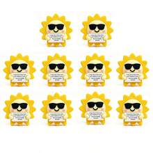 10pcs 3.5cm Inspirational Cute Figurine Decor, PVC Material Cartoon Sun Character Decorative Ornament, Sun Shaped Inspirational Slogan Small Sign, Colorful Cartoon Mini Desktop Decor, Suitable For Home Office Shelf Decoration, Party Gift - Inspirational Sun Figurine - View 6