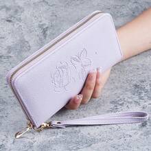 Korean Style 2023 New Women's Long Zipper Wallet, Multifunctional Versatile Leather Clutch, Large Capacity Phone Purse - Multicolor - View 12