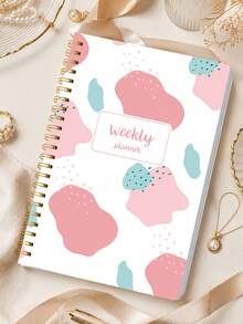 Trees Women's Undated Weekly Planner Notebook, Spiral Bound, Goal Planning Book With Habit Tracker - Pink - View 8
