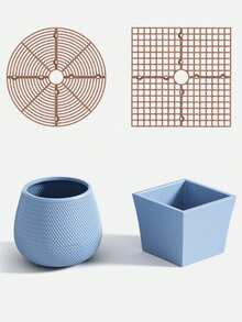 Round/Square Plant Pot Cover Plant Protection Shields,Center Hollowed-Out Grid With Soil Protection Devices,Flower Pot Protective Guard,Flowerpot Guardrail,Anti-Cat&Dog Digging Flower Pot Mesh Enclosure,Ideal Gift For Gardening Enthusiasts,Can Be Cut - A - View 8