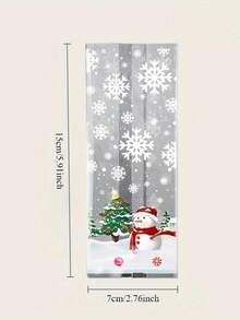 100pcs Christmas Snowflake Gift Bags - Transparent Plastic Packaging, Suitable For Holiday Parties, New Year, Thanksgiving - Multi-Purpose Gift Bags, Decorative Packaging Bags - Matte White - View 11