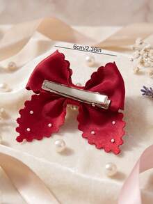 10/5/1pc Wavy Edge Bow Hair Clip, Durable And Non-Damaging, Vintage Sweet Hair Accessory For Updo - Suitable For Women And Girls, Daily Wear, School, Party, Vacation - Multicolor - View 7