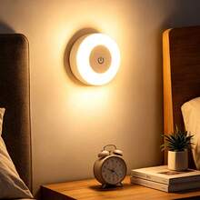 1PC Touch Sensitive Night Light, Magnetic Adjustable Dimming Ice Hockey Light, USB Rechargeable Compact Light Fixture, Adjustable Light Brightness, Suitable For Use In Bedrooms, Wardrobes, Kitchens, Corridors, Cabinets, Bedside, Desktops Or Ceilings - Touch Night Light - View 13