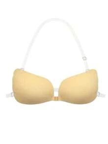 1 Pair Invisible Adhesive Bra, Sexy Silicone Nipple Covers With Transparent Shoulder Straps, Suitable For Women, Lifting And Gathering Small Breasts, Lightweight Nipple Covers - Multicolor - View 7