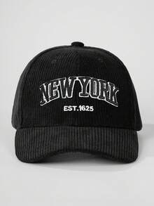 1件裝戶外男士刺繡 NEW YORK 燈芯絨棒球帽，可調節防曬休閒帽，適合春秋旅行、海灘度假，男女通用防曬帽，Y2K風格青年帽 - 棒球帽 - 查看 19
