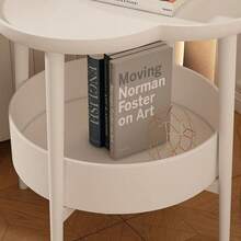 Modern Minimalist Small Coffee Table - 2-Tier With Storage Shelf, Space-Saving Sofa Side Table, Durable Plastic Assembly, Suitable For Apartment, Dorm And Small Living Room - Multicolor - View 4