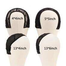 Half Wig Cap With Drawstring For Lace Wig Making Black Semi-Spliced Wig Cap For U Part Wig 4*4 5*5 13*4 13*6 Drawstring Wig Caps - View 3