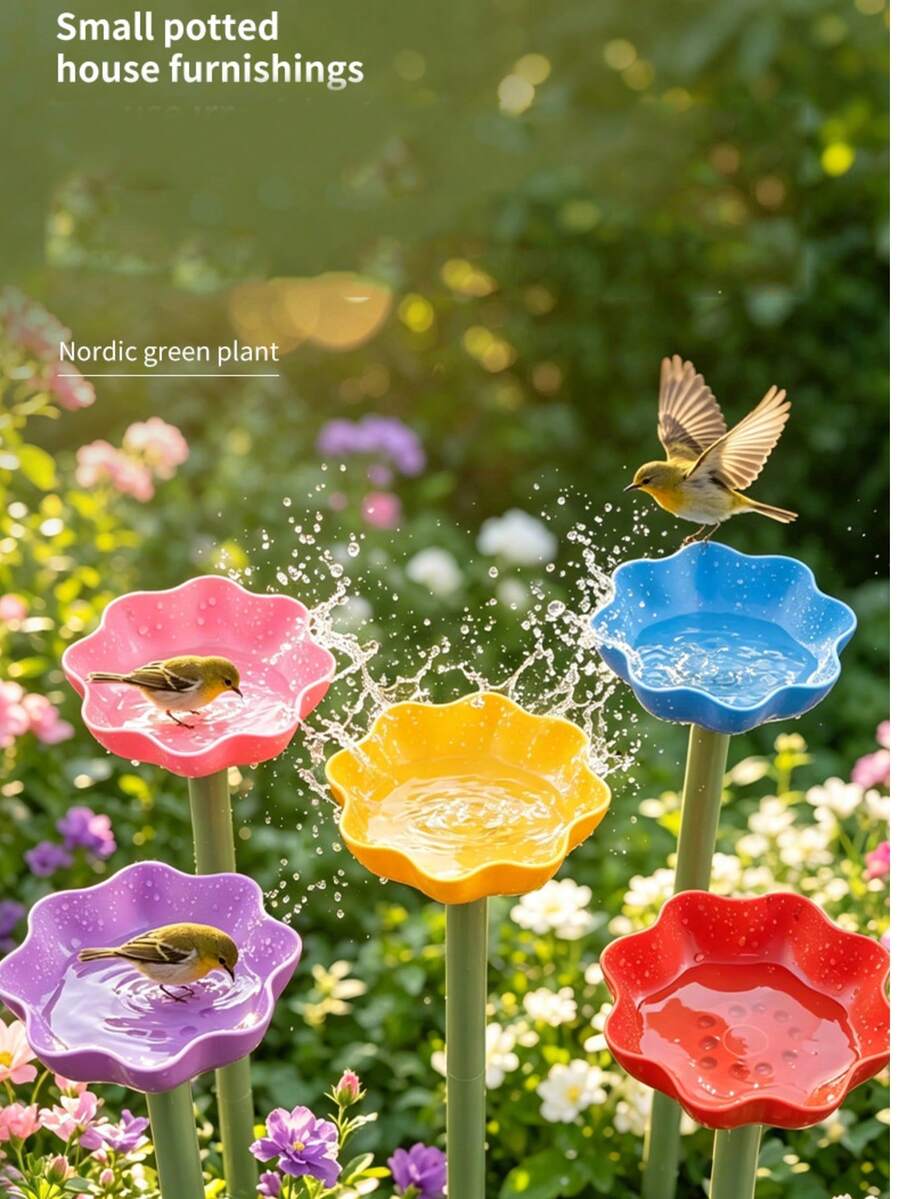 1件裝戶外鳥食餵食器 花園庭院花卉自動補水餵食器 - 餵水器 - 查看 1