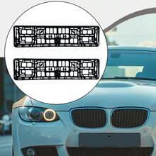 2PCS Universal ABS Number Plate Holder Number Plate Holder Surrounds Frame Black - A - View 5